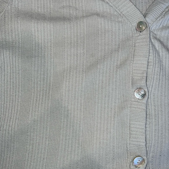 Madewell New Pointelle Cardigan Ashen Sage Size Large - Picture 7 of 8